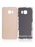 Replacement Back Cover Glass Compatible with Samsung Galaxy S6 Edge (No Logo) (Aftermarket Plus) (Gold)