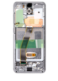 Replacement OLED Assembly With Frame Compatible with Samsung Galaxy S20 5G (Non-Verizon 5G UW Frame) (Refurbished) (Cloud White)
