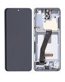 Replacement OLED Assembly With Frame Compatible with Samsung Galaxy S20 5G (Verizon 5G UW Frame Only) (Refurbished) (Cloud White)