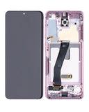 Replacement OLED Assembly With Frame Compatible with Samsung Galaxy S20 5G (Verizon 5G UW Frame Only) (Refurbished) (Cloud Pink)