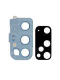 Replacement Back Camera Lens With Cover Bezel Ring Compatible with Samsung Galaxy S20 / S20 5G (Cloud Blue)