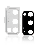 Replacement Back Camera Lens With Cover Bezel Ring Compatible with Samsung Galaxy S20 / S20 5G (Cloud White)