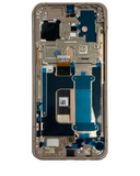 Replacement OLED Assembly With Frame Compatible with LG V60 ThinQ 5G (Non-Verizon 5G UW Frame) (Refurbished) (Classy Blue / Gold Frame)