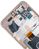 Replacement OLED Assembly With Frame Compatible with LG V60 ThinQ 5G UW (Verizon Model) (Refurbished) (Classy Blue / Gold Frame)