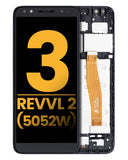 Replacement LCD Assembly With Frame Compatible with Revvl T-Mobile Revvl 2 (5052W / 2019) (Refurbished) (Black)