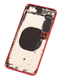 Replacement Back Housing W/ Small Components Pre-Installed Compatible with Apple iPhone 8 Plus (Used OEM Pull: Grade C) (Red)