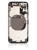 Replacement Back Housing W/ Small Components Pre-Installed Compatible with Apple iPhone X (Used OEM Pull: Grade A) (Space Gray)