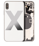 Replacement Back Housing W/ Small Components Pre-Installed Compatible with Apple iPhone X (Used OEM Pull: Grade A) (Silver)