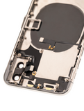 Replacement Back Housing W/ Small Components Pre-Installed Compatible with Apple iPhone X (Used OEM Pull: Grade A) (Silver)