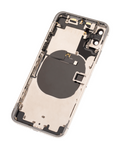 Replacement Back Housing W/ Small Components Pre-Installed Compatible with Apple iPhone X (Used OEM Pull: Grade B) (Silver)