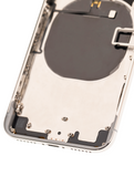 Replacement Back Housing W/ Small Components Pre-Installed Compatible with Apple iPhone X (Used OEM Pull: Grade B) (Silver)