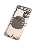 Replacement Back Housing W/ Small Components Pre-Installed Compatible with Apple iPhone XS (Used OEM Pull: Grade B) (Silver)