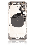 Replacement Back Housing W/ Small Components Pre-Installed Compatible with Apple iPhone XS Max (Used OEM Pull: Grade C) (Silver)
