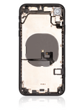 Replacement Back Housing W/ Small Components Pre-Installed Compatible with Apple iPhone XR (Used OEM Pull: Grade A) (Black)