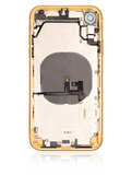 Replacement Back Housing W/ Small Components Pre-Installed Compatible with Apple iPhone XR (Used OEM Pull: Grade A) (Yellow)