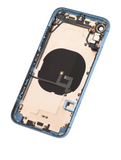 Replacement Back Housing W/ Small Components Pre-Installed Compatible with Apple iPhone XR (Used OEM Pull: Grade A) (Blue)