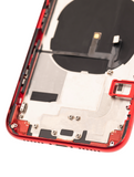 Replacement Back Housing W/ Small Components Pre-Installed Compatible with Apple iPhone XR (Used OEM Pull: Grade B) (Red)