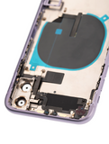 Replacement Back Housing W/ Small Components Pre-Installed Compatible with Apple iPhone 11 (Used OEM Pull: Grade A) (Purple)