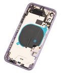 Replacement Back Housing W/ Small Components Pre-Installed Compatible with Apple iPhone 11 (Used OEM Pull: Grade B) (Purple)