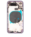 Replacement Back Housing W/ Small Components Pre-Installed Compatible with Apple iPhone 11 (Used OEM Pull: Grade C) (Purple)