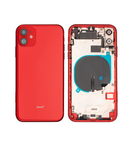 Replacement Back Housing W/ Small Components Pre-Installed Compatible with Apple iPhone 11 (Used OEM Pull: Grade C) (Red)