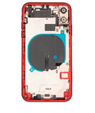 Replacement Back Housing W/ Small Components Pre-Installed Compatible with Apple iPhone 11 (Used OEM Pull: Grade C) (Red)