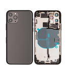 Replacement Back Housing W/ Small Components Pre-Installed Compatible with Apple iPhone 11 Pro (Used OEM Pull: Grade B) (Matte Space Gray)