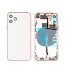 Replacement Back Housing W/ Small Components Pre-Installed Compatible with Apple iPhone 11 Pro (Used OEM Pull: Grade C) (Matte Silver)