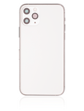 Replacement Back Housing W/ Small Components Pre-Installed Compatible with Apple iPhone 11 Pro (Used OEM Pull: Grade C) (Matte Silver)