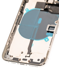 Replacement Back Housing W/ Small Components Pre-Installed Compatible with Apple iPhone 11 Pro (Used OEM Pull: Grade C) (Matte Silver)