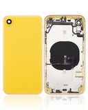 Replacement Back Housing W/ Small Components Pre-Installed Compatible with Apple iPhone XR (No Logo) (Aftermarket Plus) (Yellow)