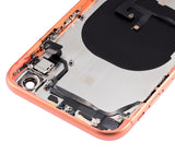 Replacement Back Housing W/ Small Components Pre-Installed Compatible with Apple iPhone XR (No Logo) (Aftermarket Plus) (Coral)
