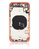 Replacement Back Housing W/ Small Components Pre-Installed Compatible with Apple iPhone XR (No Logo) (Aftermarket Plus) (Coral)