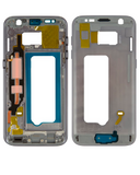 Replacement Mid-Frame Housing Compatible with Samsung Galaxy S7 (With Small Parts) (Black)