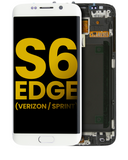 Replacement LCD Assembly With Frame Compatible with Samsung Galaxy S6 Edge (Verizon / Sprint) (White Pearl)