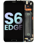 Replacement LCD Assembly With Frame Compatible with Samsung Galaxy S6 Edge (Service Pack) (Verizon / Sprint) (Black)