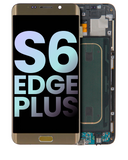 Replacement OLED Assembly With Frame Compatible with Samsung Galaxy S6 Edge Plus (AT&T / T-Mobile / International) (Service Pack) (Gold Platinum)