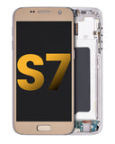 Replacement OLED Assembly With Frame Compatible with Samsung Galaxy S7 (Refurbished) (All US Models) (Gold Platinum)