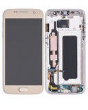 Replacement OLED Assembly With Frame Compatible with Samsung Galaxy S7 (Refurbished) (All US Models) (Gold Platinum)