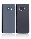 Replacement Back Cover Glass With Camera Lens Compatible with Samsung Galaxy S7 (No Logo) (Aftermarket Plus) (Black Onyx)