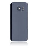 Replacement Back Cover Glass With Camera Lens Compatible with Samsung Galaxy S7 (No Logo) (Aftermarket Plus) (Black Onyx)