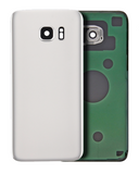 Replacement Back Cover Glass With Camera Lens Compatible with Samsung Galaxy S7 (No Logo) (Aftermarket Plus) (White)