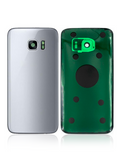 Replacement Back Cover Glass With Camera Lens Compatible with Samsung Galaxy S7 (No Logo) (Aftermarket Plus) (Silver)