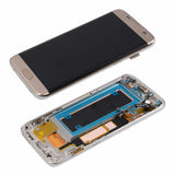 Replacement OLED Assembly With Frame Compatible with Samsung Galaxy S7 Edge (G935W8) (Service Pack) (Gold)