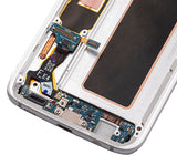 Replacement OLED Assembly With Frame Compatible with Samsung Galaxy S7 Edge (International / G935F) (Refurbished) (Silver)