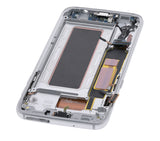 Replacement OLED Assembly With Frame Compatible with Samsung Galaxy S7 Edge G935A (North American Version) (Refurbished) (Silver)