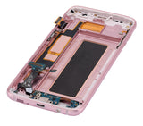 Replacement OLED Assembly With Frame Compatible with Samsung Galaxy S7 Edge G935A (North American Version) (Refurbished) (Rose Gold)