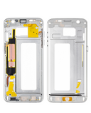 Replacement Mid-Frame Housing Compatible with Samsung Galaxy S7 Edge (With Small Parts) (White)