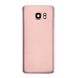 Replacement Back Cover Glass With Camera Lens Compatible with Samsung Galaxy S7 Edge (No Logo) (Aftermarket Plus) (Rose Pink)