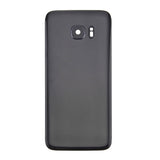 Replacement Back Cover Glass With Camera Lens Compatible with Samsung Galaxy S7 Edge (No Logo) (Aftermarket Plus) (Black)